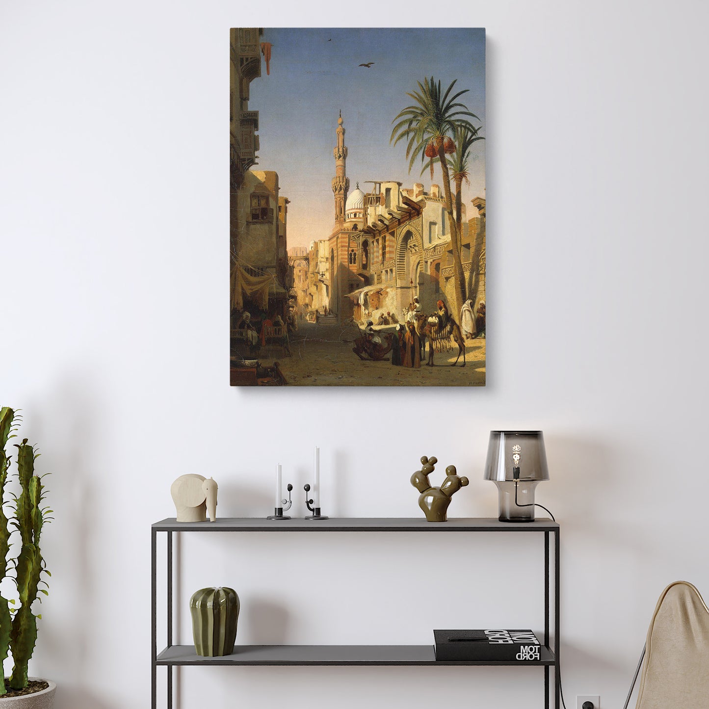 Strassen Scene In Cairo "Ezbekiah Street In Cairo" - Prosper Marilhat