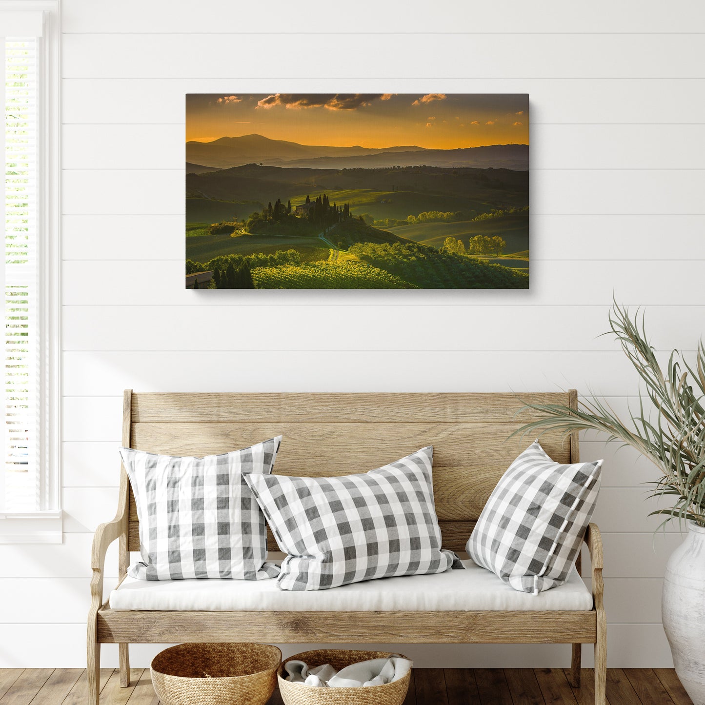 Tuscany Italy Fields Hills Trees