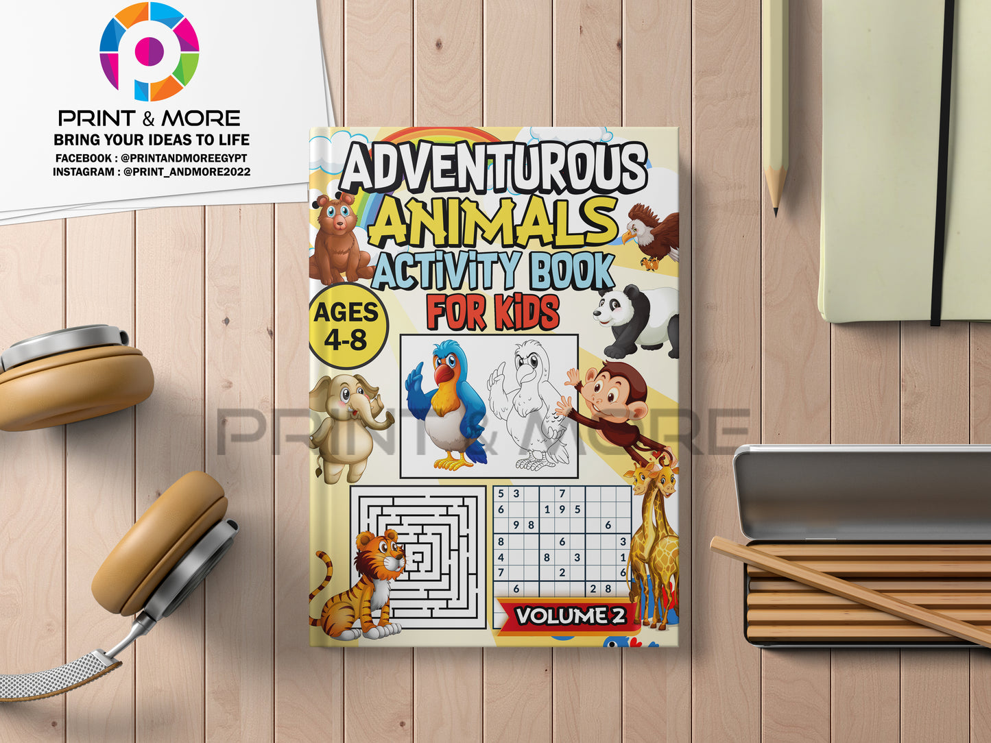 ADVENTUROUS ANIMALS' ACTIVITY BOOK FOR KIDS (Volume 2) - P&M - Kids 5.4