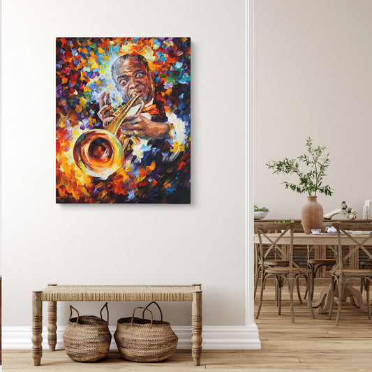 Louis Armstrong Portrait Saxophone Art Music